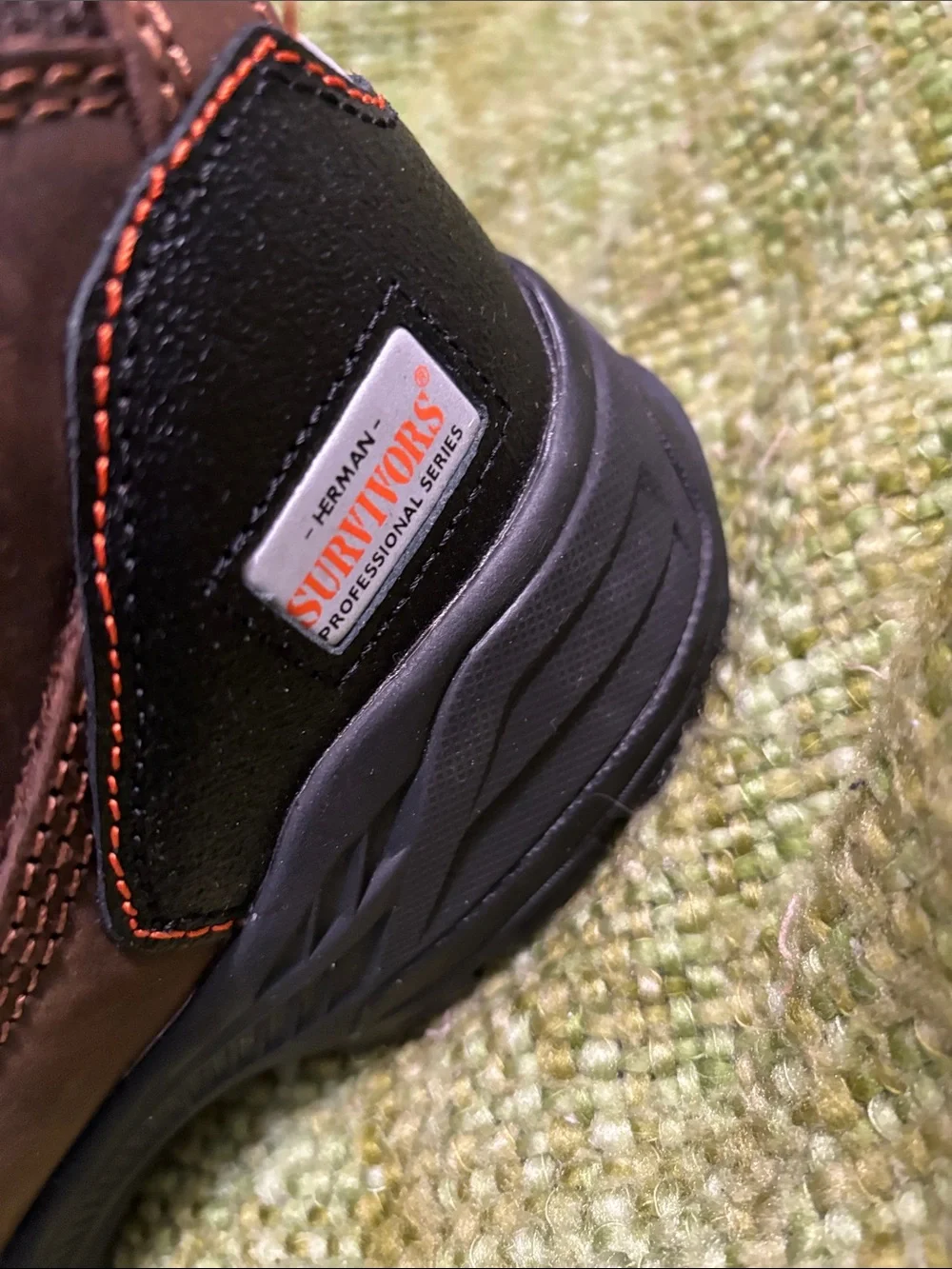 Herman Survivors Professional Men's Brown and Orange Waterproof Work Boots